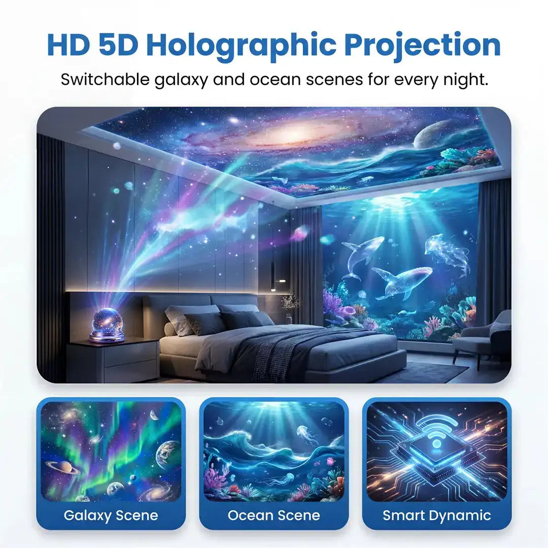 BVJ® 🔮Night Light Projector - Smart Holographic Star Projector